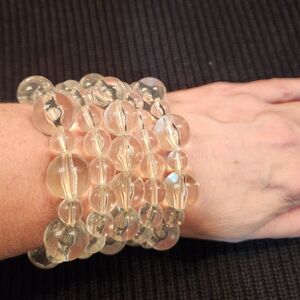 Elegant Clear Beaded Bracelet